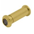 Cal-Royal 160 Degrees Brass Door Viewer, 1/2 Bore, Plastic Lens, for 1-3/8 to 2 Thick Doors, US5 Satin DV90-5